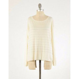 Joie Lightweight Cashmere Metallic Stripe Sweater